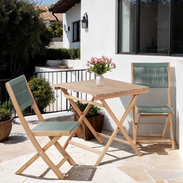 Beau Rivage - Lot de 2 chaises de jardin en amila