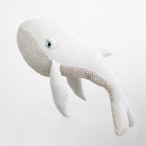 Peluche - grande baleine albino