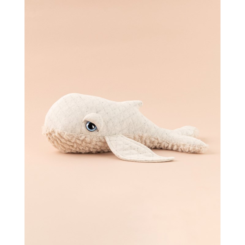 Peluche - mini baleine fourrure albino