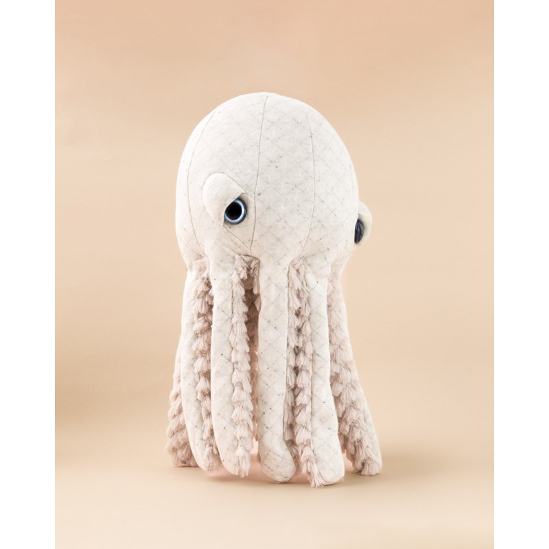 Peluche - mini pieuvre fourrure albino