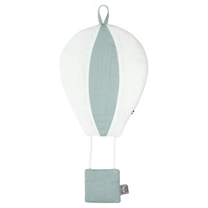 Montgolfière murale déco en lin vert