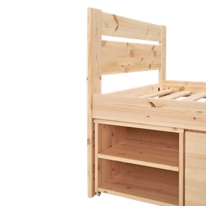 Lit rangement enfant bois massif tara naturel