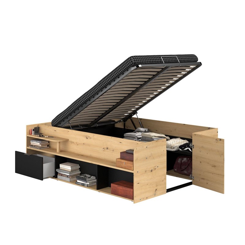 Camif - Lit coffre paco 140 x 190&nbsp;200 cm