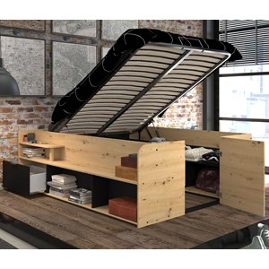 Lit coffre paco 140 x 190 200 cm