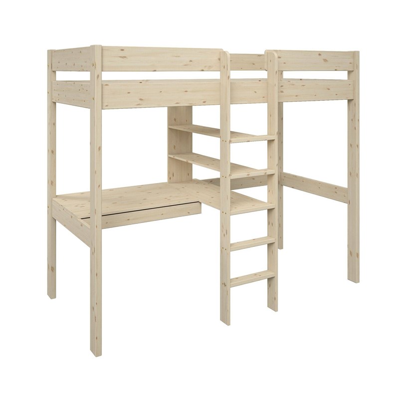 Lit mezzanine + fauteuil extensible bois massif tim