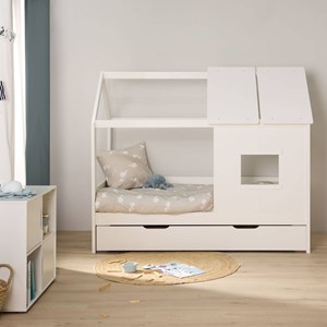 Lit cabane avec tiroir en option teddy