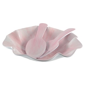 Couverts à salade rose en mélamine