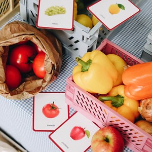 Mini-mondy - 90 cartes fruits & légumes - langage
