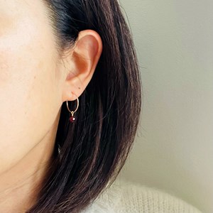 Créoles septembre saphir plaqué or