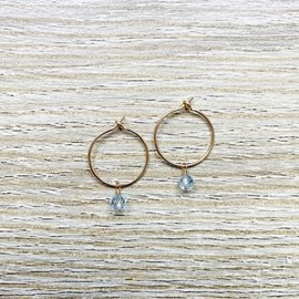 Créoles décembre topaze  plaqué or