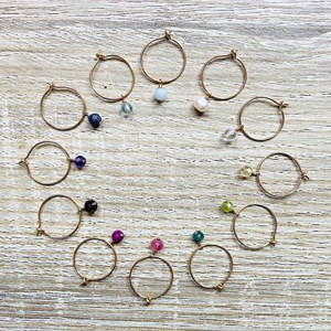 Créoles décembre topaze  plaqué or