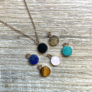 Collier labradorite plaqué or bilie