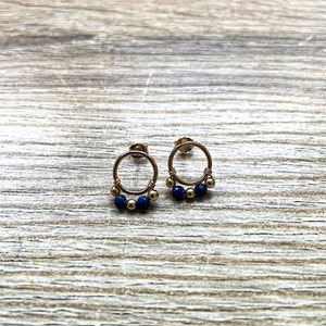 Puces d'oreilles lapis lazuli maya