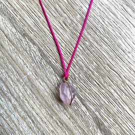 Collier quartz rose arielle