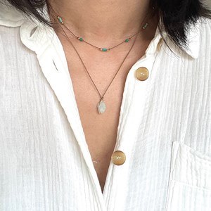 Collier quartz rose arielle
