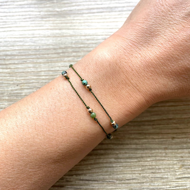 Bracelet double turquoise nora