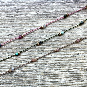Bracelet double pierre de soleil nora