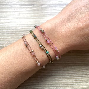 Bracelet double pierre de soleil nora
