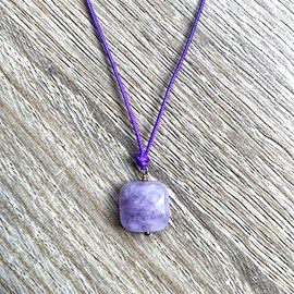 Collier améthyste violet mia