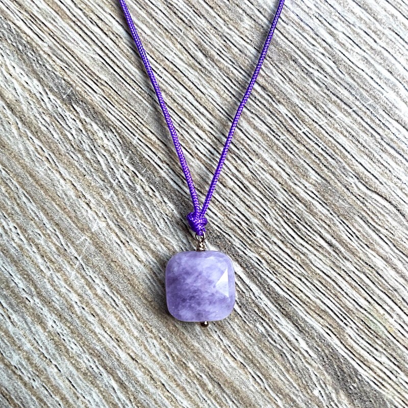 Collier améthyste violet mia