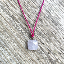 Collier quartz rose mia