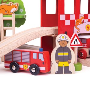 Coffret de train de caserne de pompiers