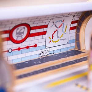 Station de métro en bois