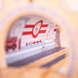 Station de métro en bois