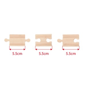 8 mini pièces de piste en bois