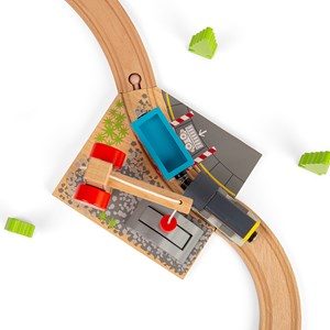 Grue à gravier ferroviaire en bois