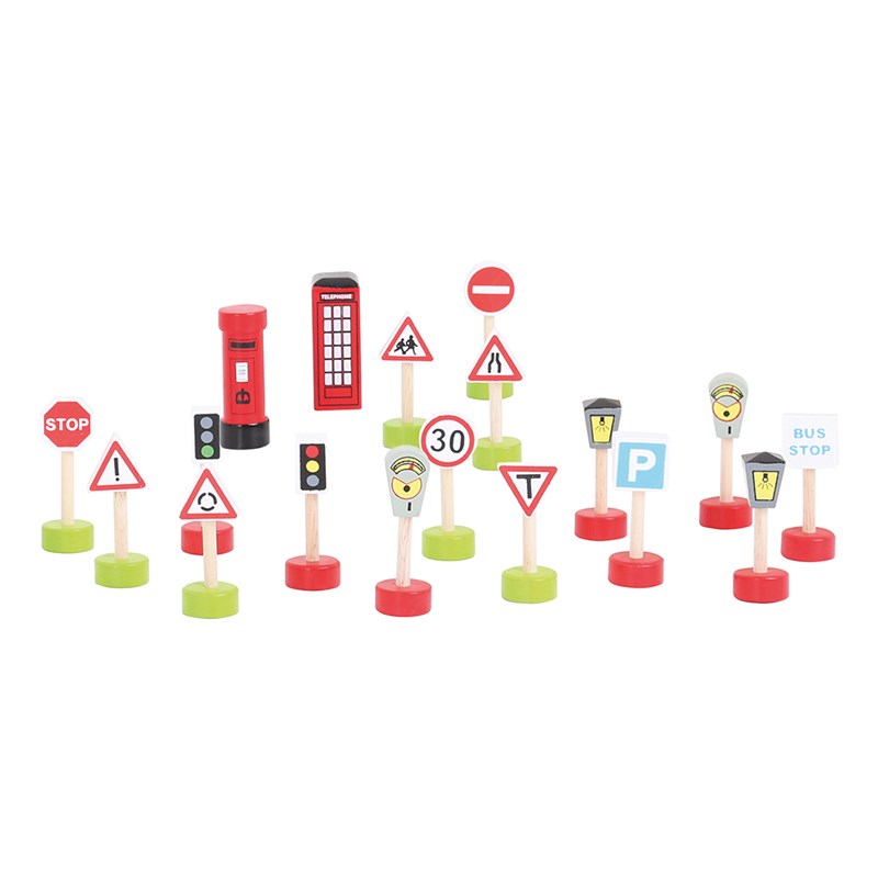 Bigjigs Rail - Pack de panneaux ferroviaires en bois