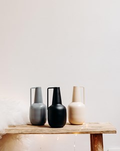 Edgar, le grand vase en fer - gris