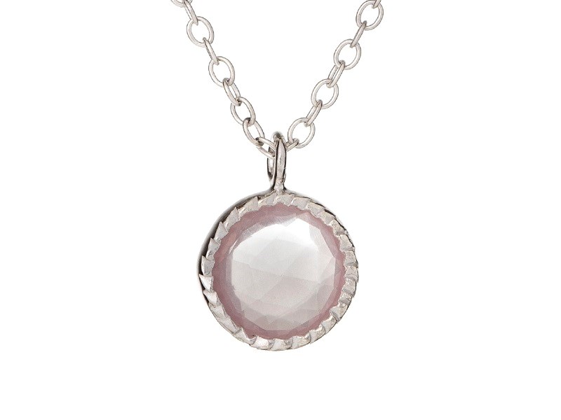 Collier quartz argent