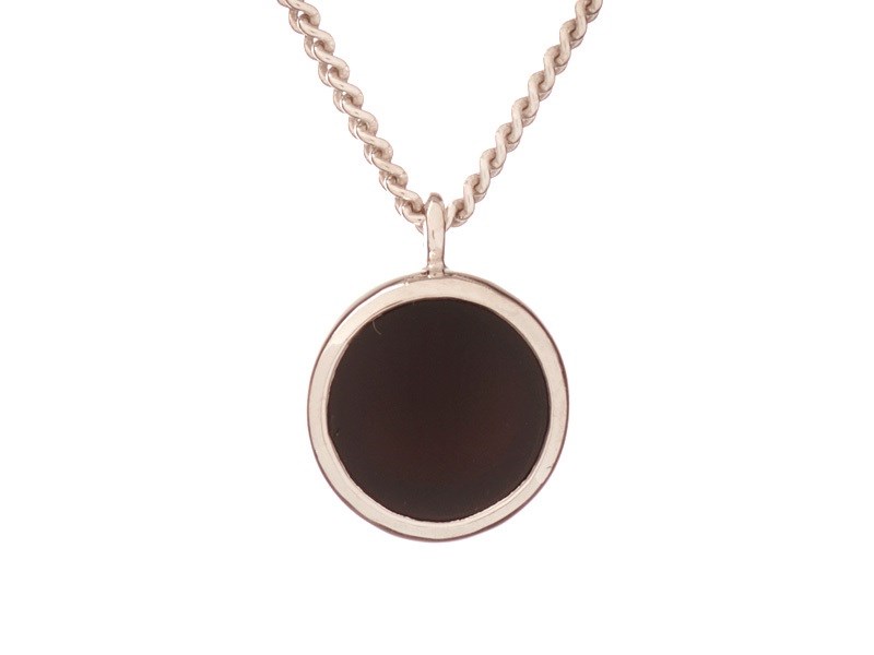 Collier 42+3cm ony noir argent