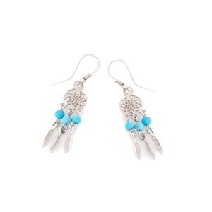 Boucles d'oreilles turquoise argent