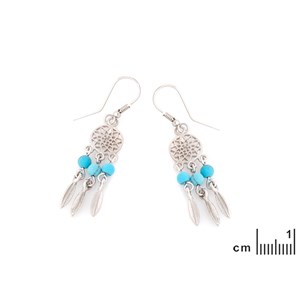 Boucles d'oreilles turquoise argent