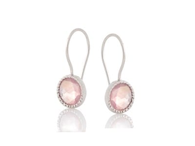 Boucles d'oreilles quartz argent