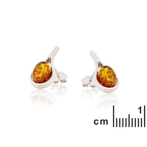 Boucles d'oreilles argent 925 ambre