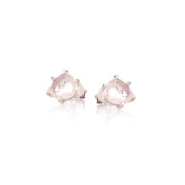 Boucle d'oreille argent quartz rose