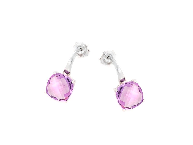 LaMaisonDelAmbre - Boucle d'oreille argent amethyste