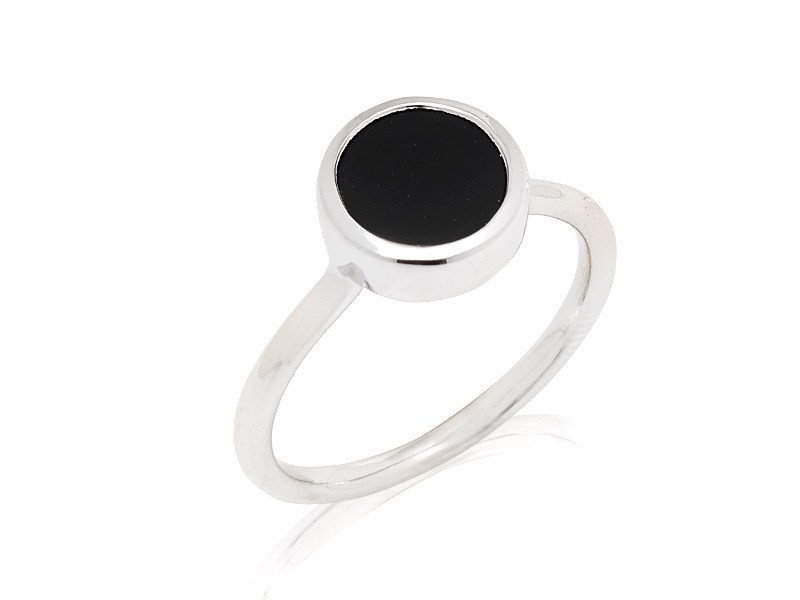 LaMaisonDelAmbre - Bague ony noir argent