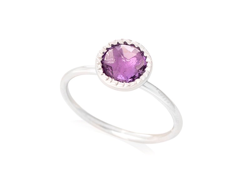 Bague argent amethyste
