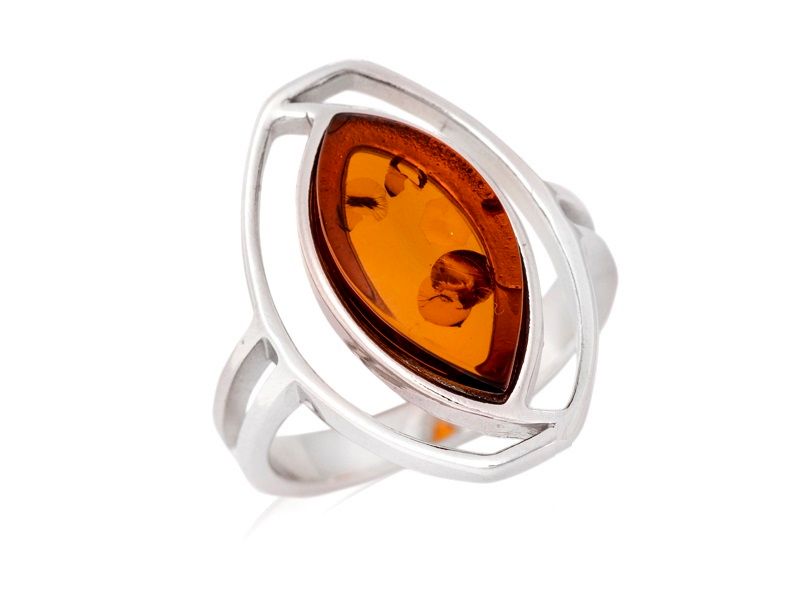Bague Ajustable Arbre de Vie Ambre et Argent - Naïades