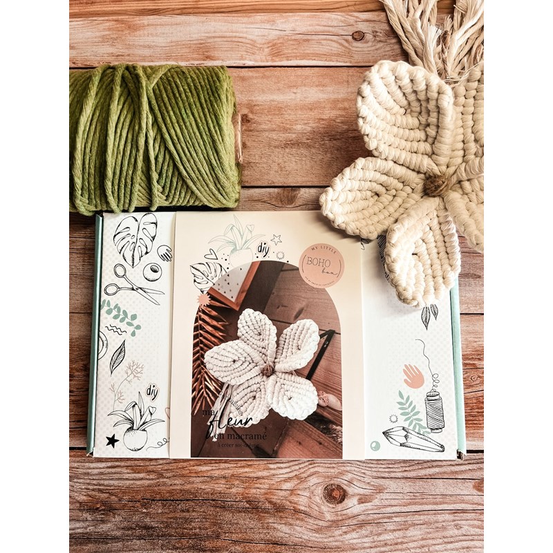 Kit diy ma fleur en macramé - avocat