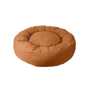 Hygge, coussin rond coton bio camel m