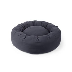 Hygge, coussin rond coton bio gris m