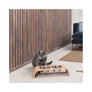 Gero, gamelle surélevée en bois chêne S