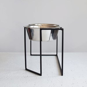 Kali, gamelle surélevée en métal noir m