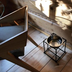 Arum, gamelle surélevée en métal noir m