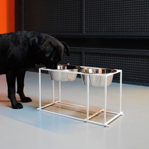 Arum, gamelle surélevée en métal blanc m